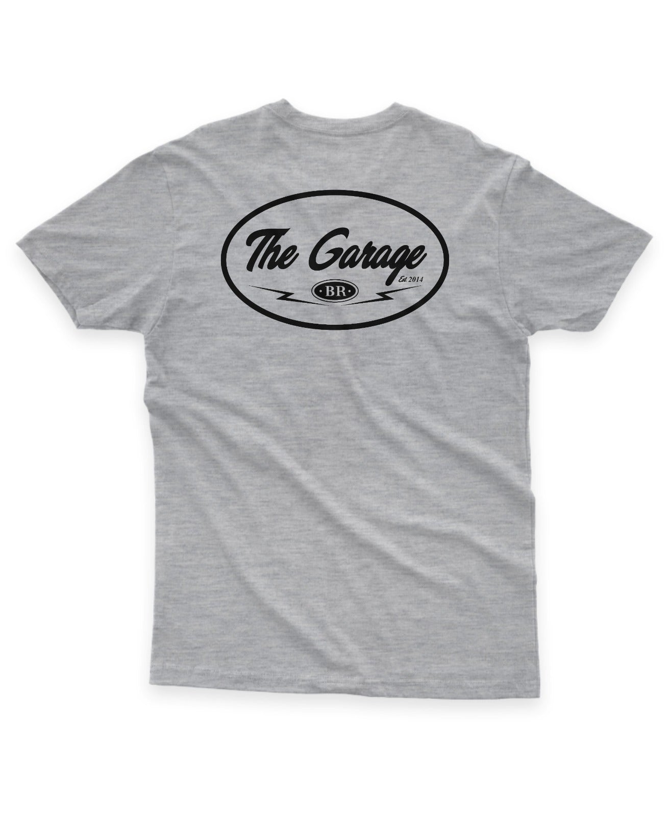 Camiseta The Garage BR Logo Costas Cinza Estonada